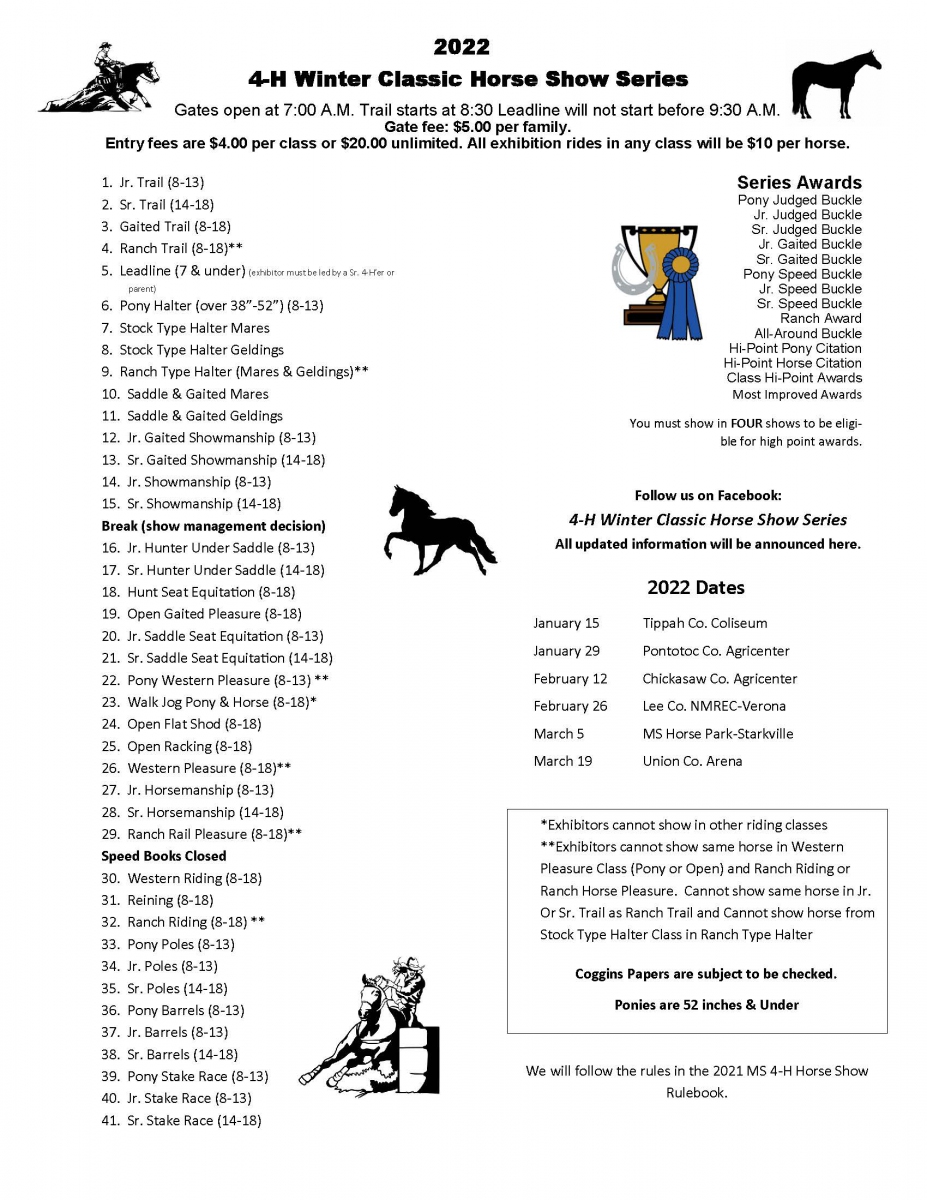 4H Winter Classic Horse Show Mississippi Horse Park